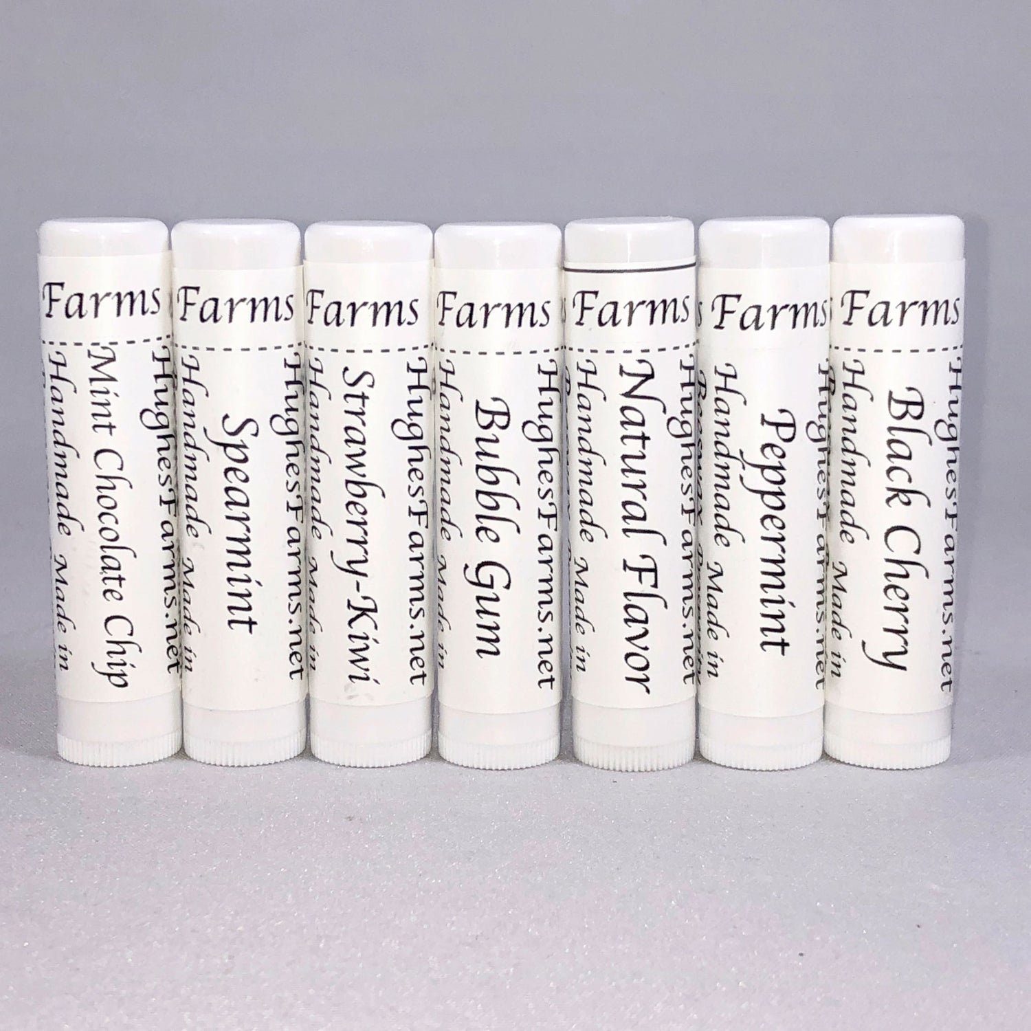A collection of Hughesfarms Chapstick
