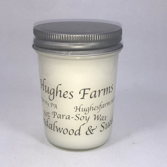 8oz Candle - Sandalwood & Suede
