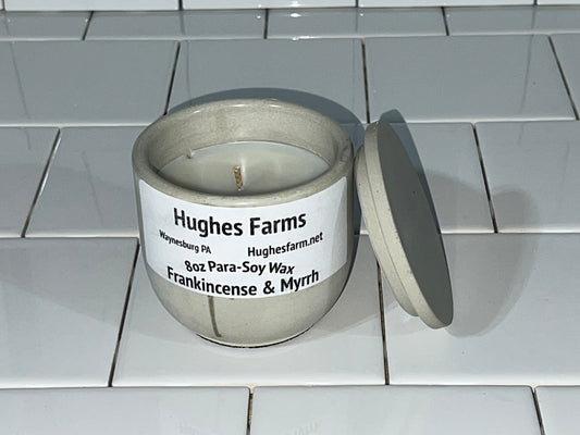 8oz Cement Vessel - Frankincense & Myrrh